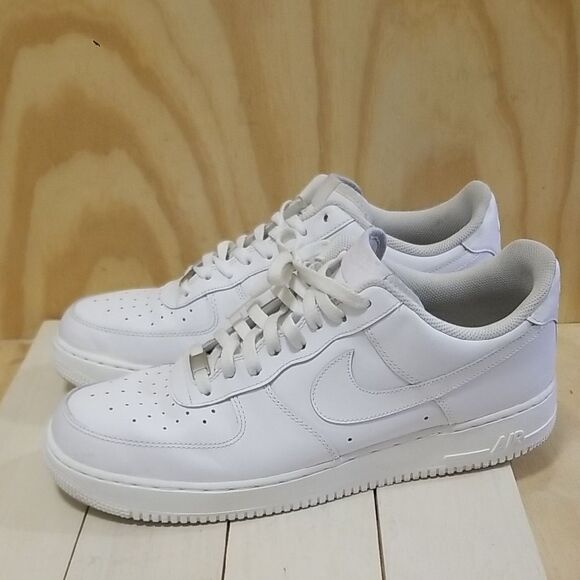 Nike Air Force 1 Triple White Size 14 - Picture 1 of 8
